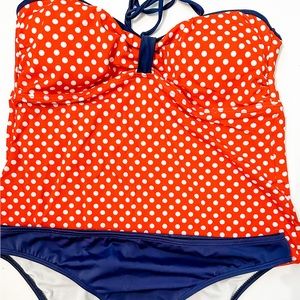 Tommy Hilfiger polka dot tankini swimsuit